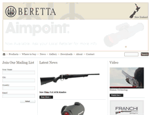 Tablet Screenshot of berettanewzealand.com